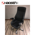 Factory supplies A038 luxury ripple black genuine leather office chair